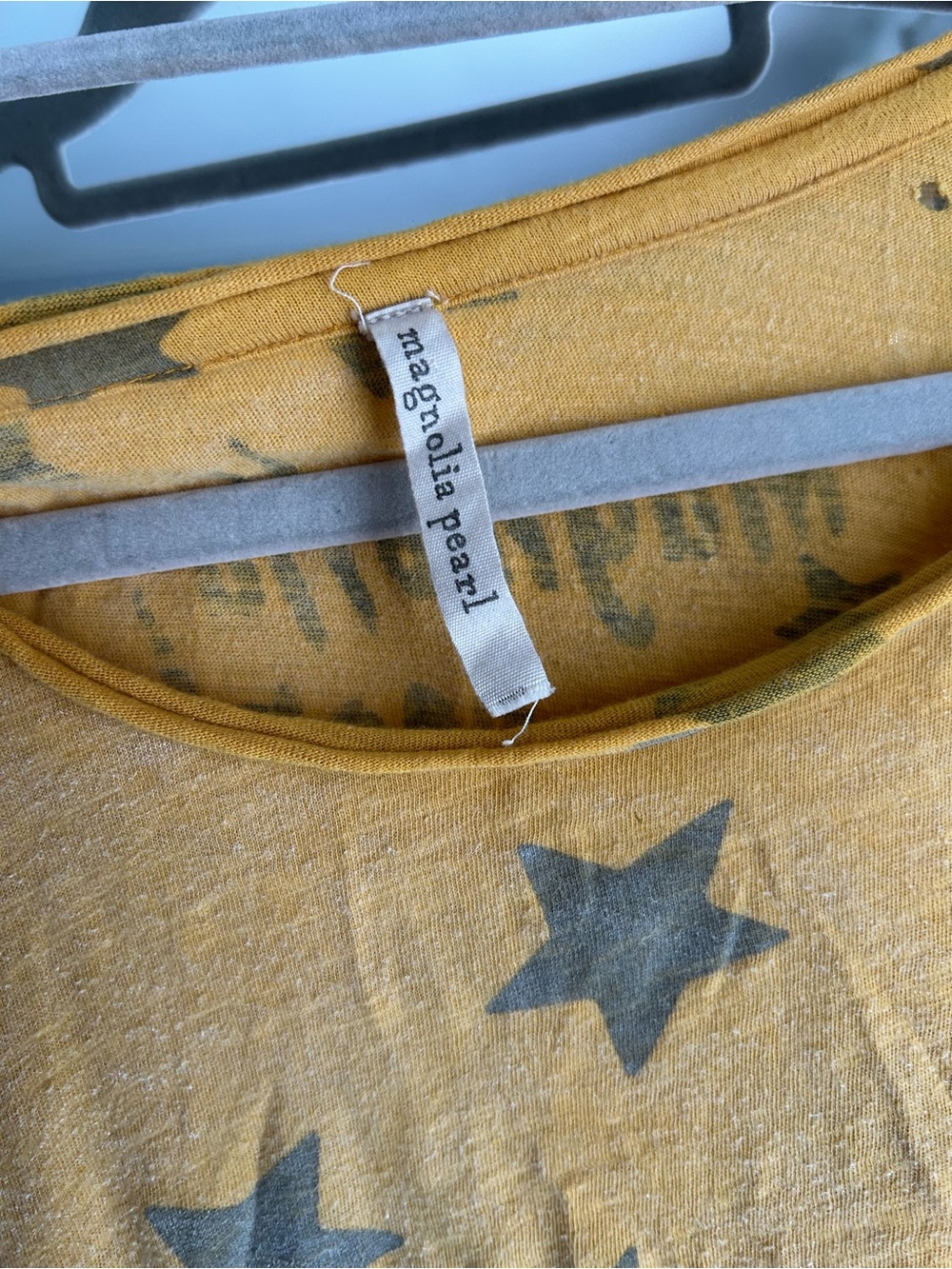 Magnolia Pearl Dylan Tee Los Angeles Yellow Galaxy Print OSFM - Picture 3 of 8